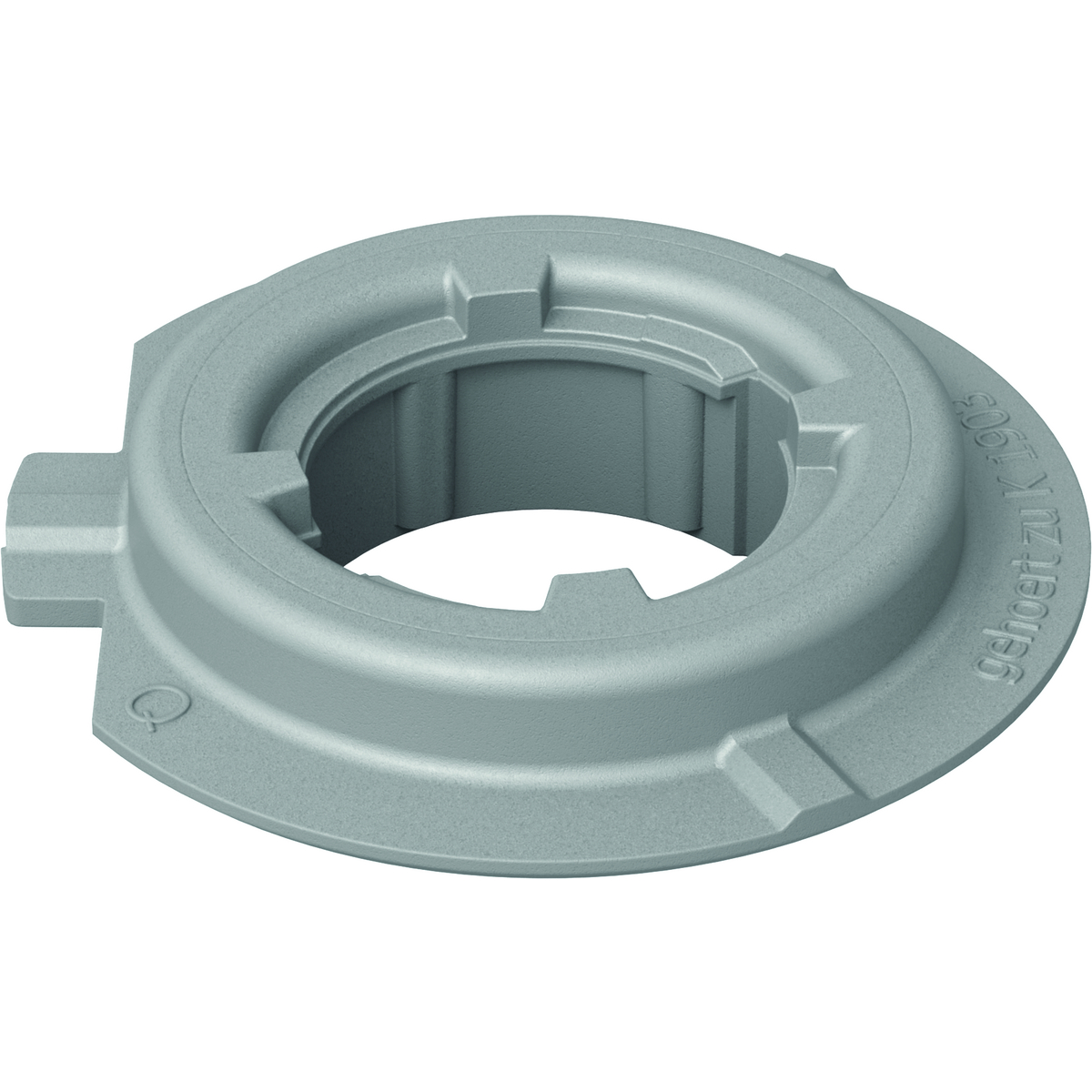 Grauer Ringadapter mit Beschriftung 'gehoert zu K 1903'.