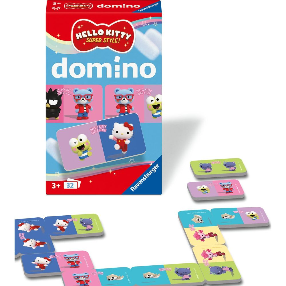 Jeu de dominos Ravensburger Hello Kitty avec divers personnages.