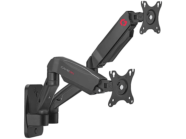 GAMEON GO-5008 17"- 32" Her Kol 9 kg Yaylı Destekli Duvara Monte Çift Monitör Kolu