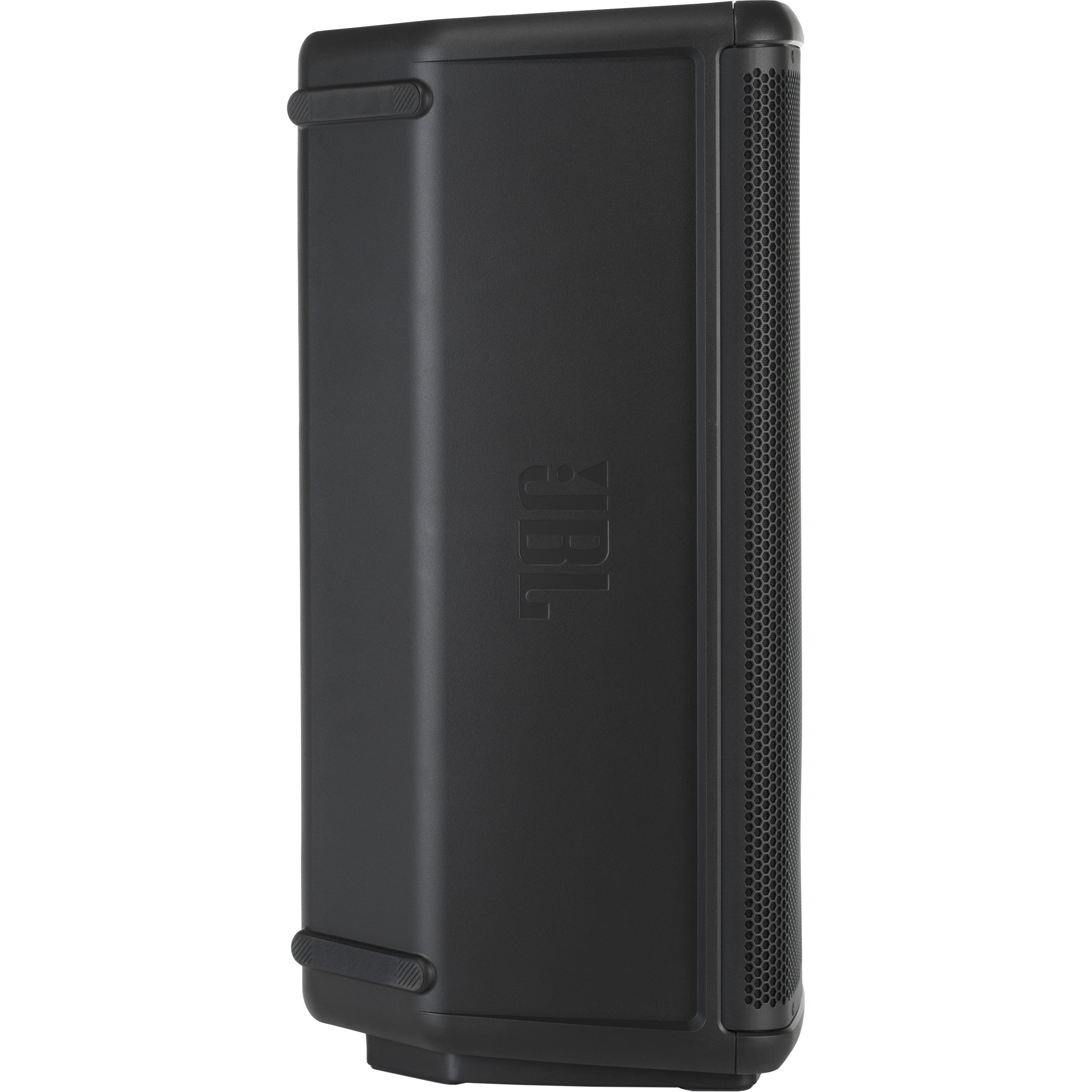 Black speaker with JBL logo and honeycomb grille on the front.