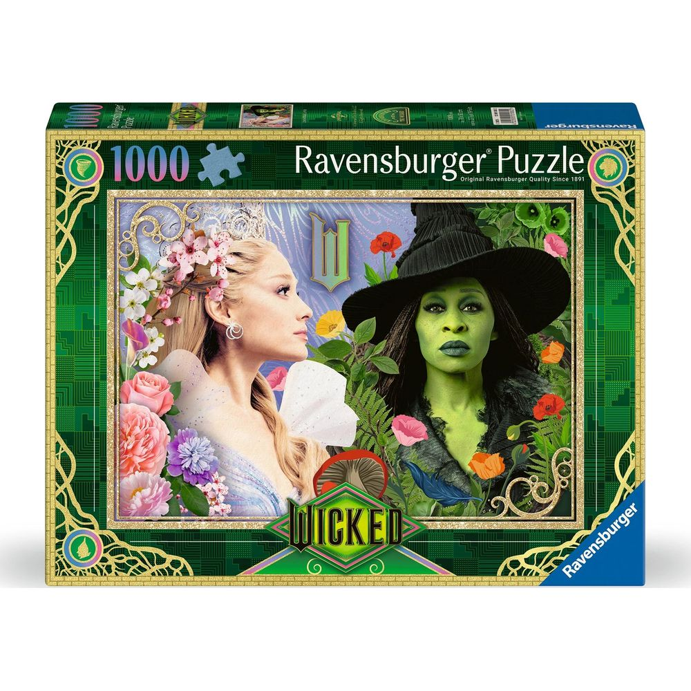 Ravensburger 'Wicked'-Puzzle-Box: Glinda und die böse Hexe stehen sich gegenüber. 1000 Teile.