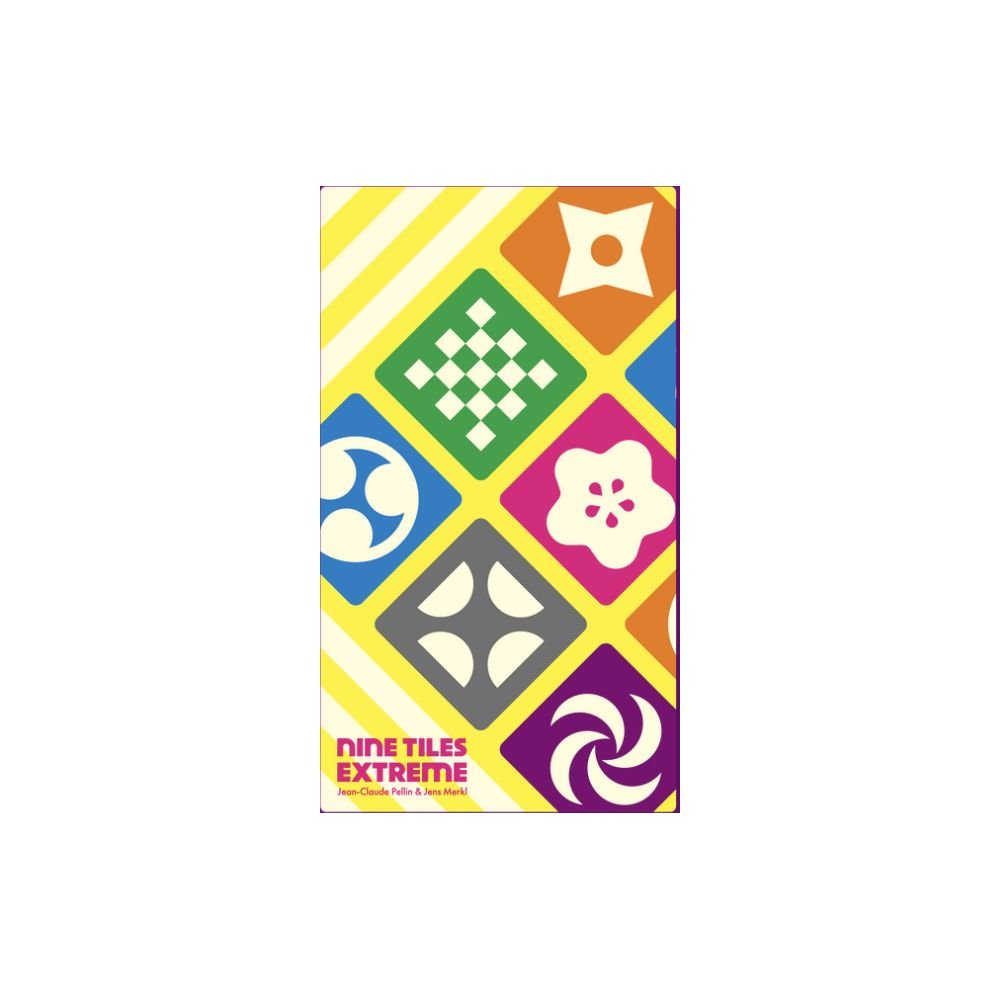 Bunte Kacheln mit Symbolen, darunter der Titel 'Nine Tiles Extreme'.