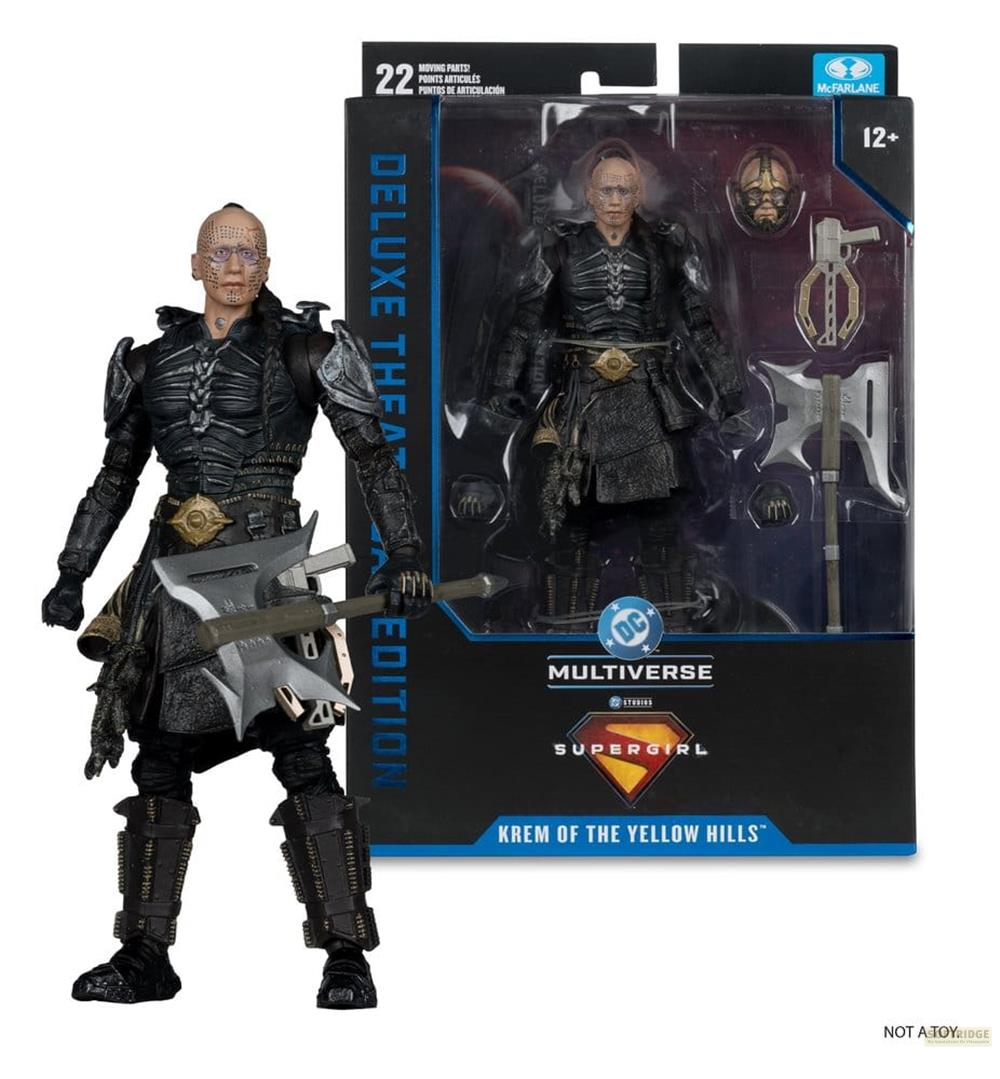 Action figure di Krem of the Yellow Hills con ascia e accessori in scatola.