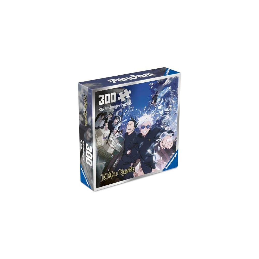 Puzzle Ravensburger da 300 pezzi "Jujutsu Kaisen" con personaggi anime.