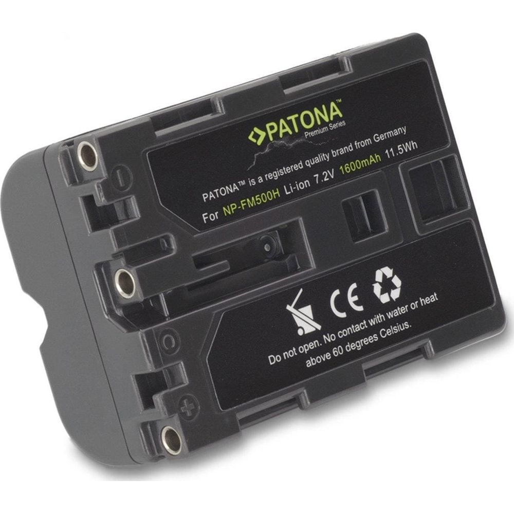 Grauer Akku mit schwarzen Aufklebern, Marke PATONA, 7.2V 1600mAh Li-ion.