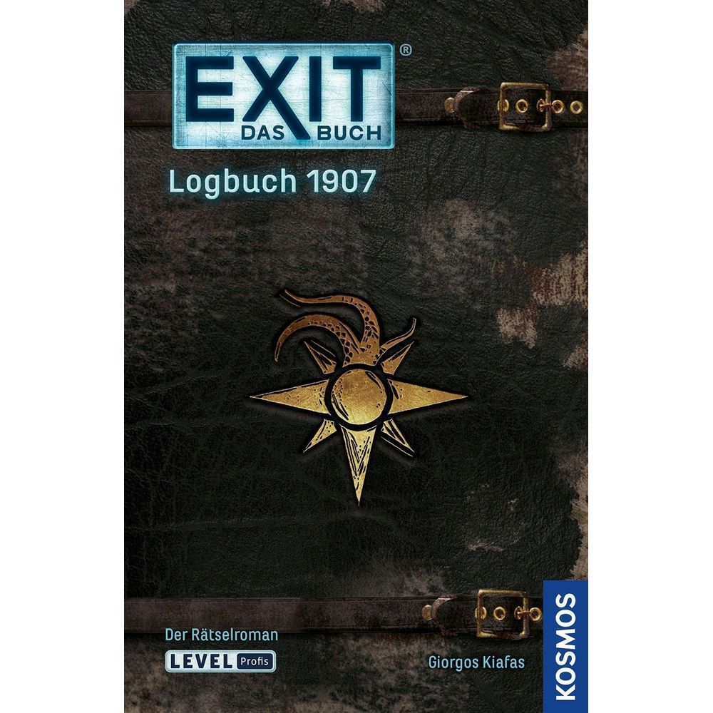 Cover von "Exit: Das Buch - Logbuch 1907" mit einem goldenen Stern-Emblem.