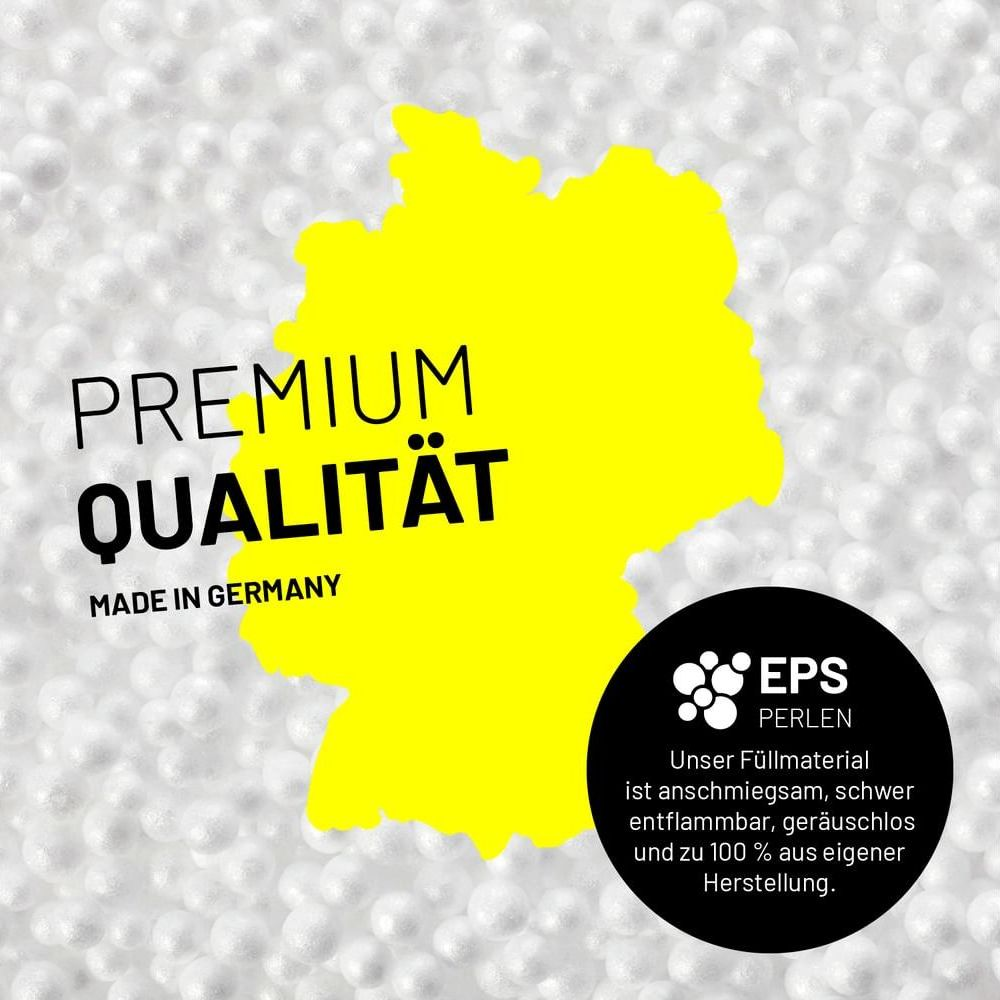 Mapa amarillo de Alemania con "Premium Qualität" y "Made in Germany".