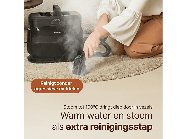 VIVID GREEN VG001776 1650W Vlekkenreiniger Zwart | MediaMarkt