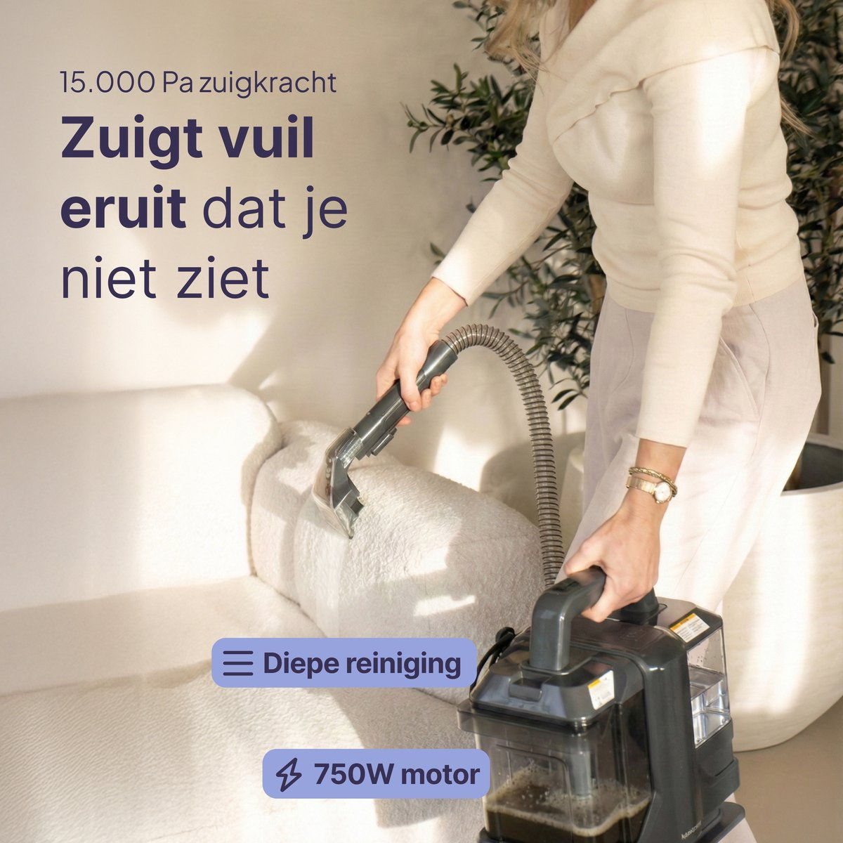 VIVID GREEN VG001790 750W Vlekkenreiniger Matzwart | MediaMarkt