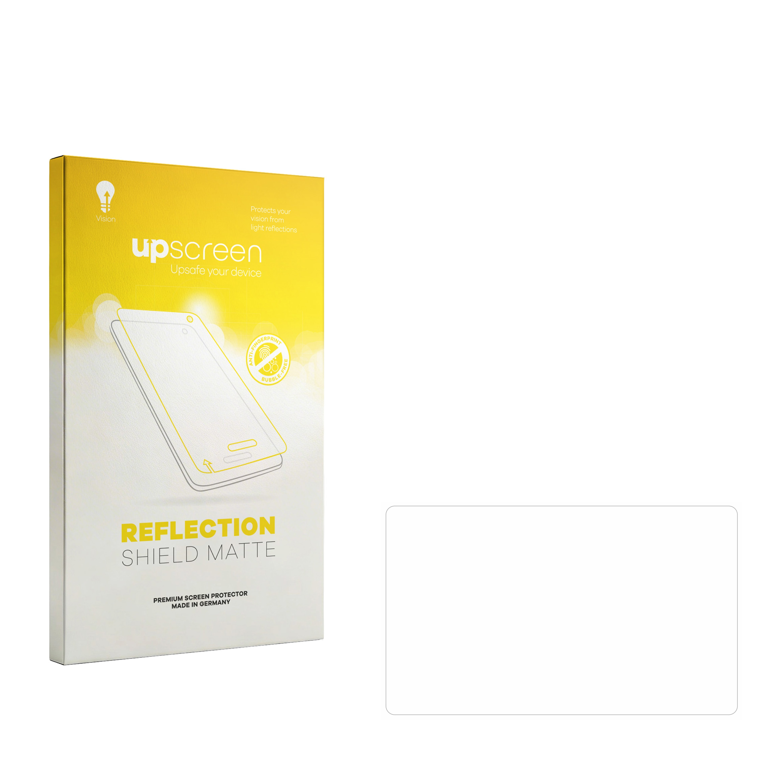 Gelbe Verpackung mit Bild eines Telefons, 