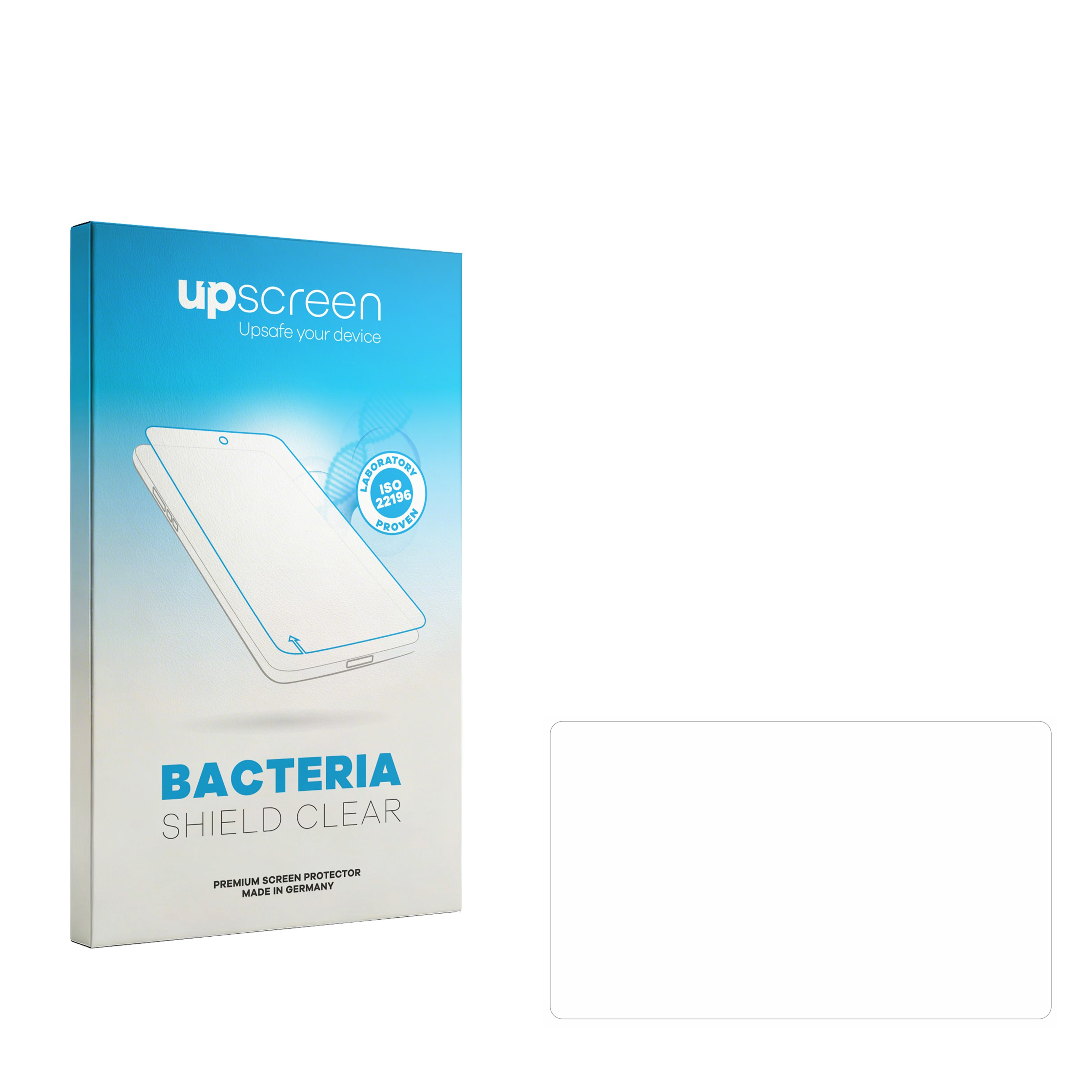 Verpackung für einen Displayschutz mit Bakterienschutz