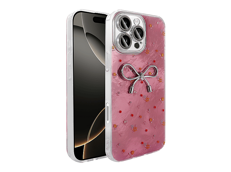 LOPARD iPhone 16 Pro Max Uyumlu Kamera Korumalı Figürlü Ponti Silikon Kapak Telefon Kılıfı Açık Pembe