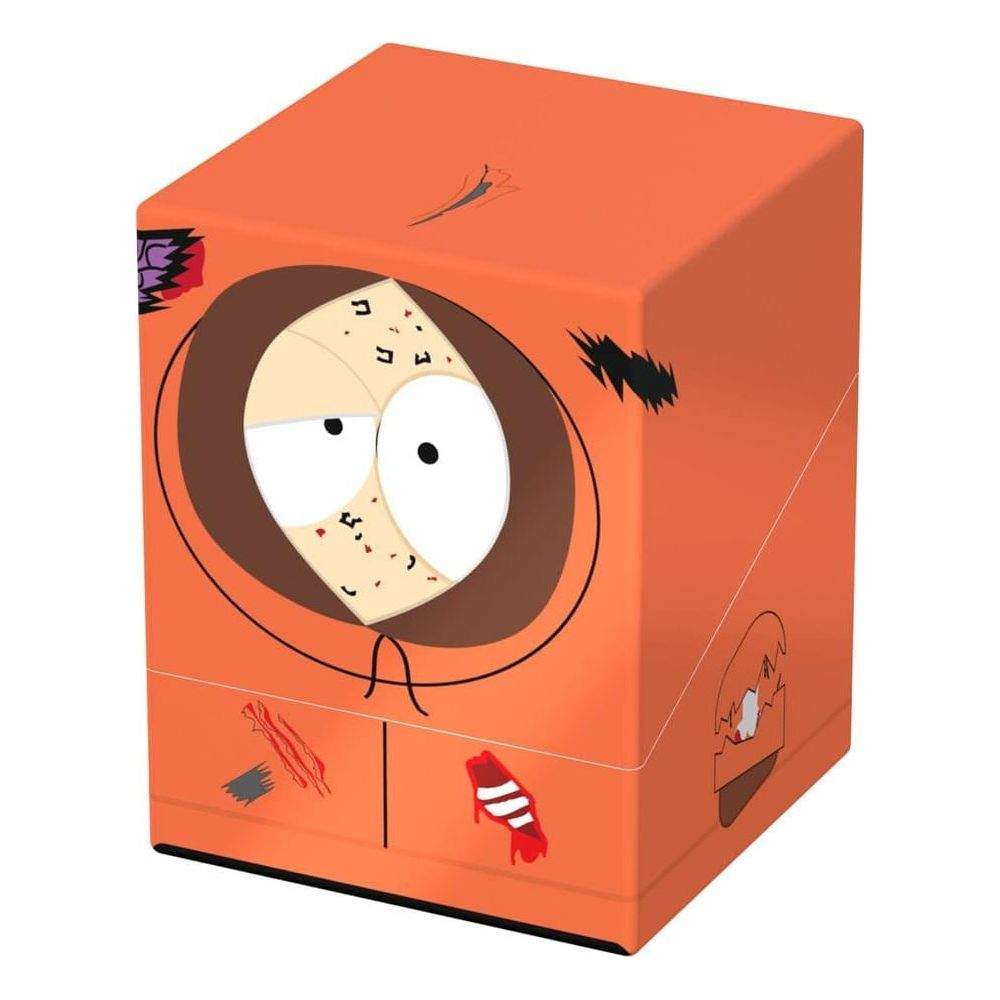 Boîte orange à l'effigie de Kenny de South Park, avec capuche et cicatrices.