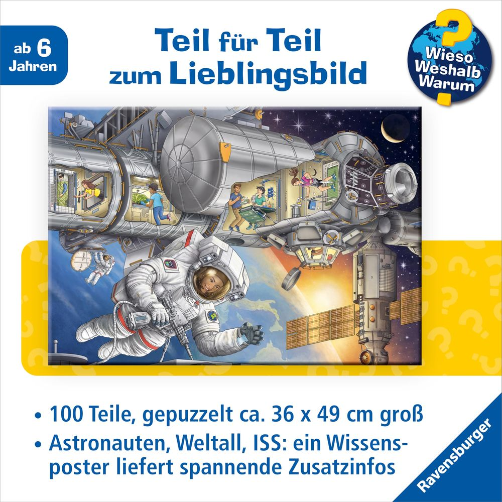 Astronauten auf der ISS im Weltall, umgeben von der Erde.