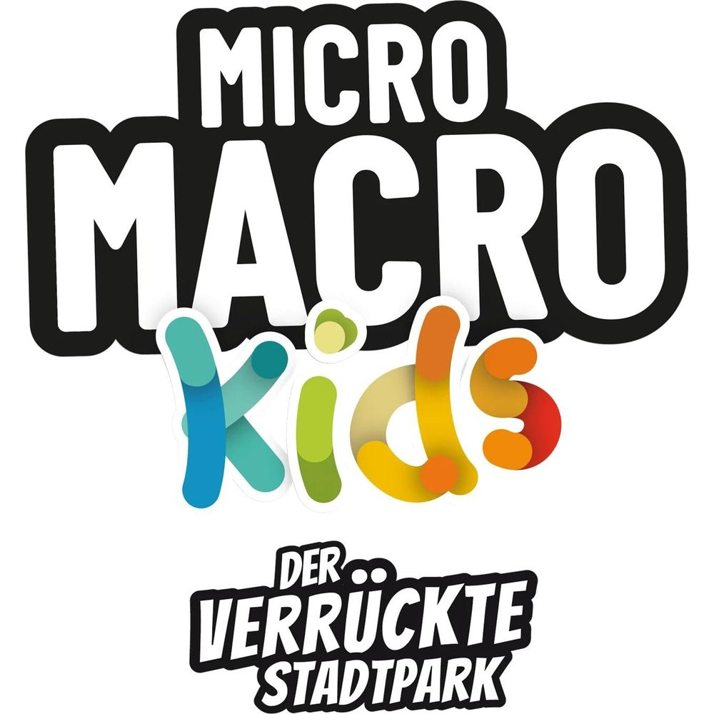 Logo con 'MICRO MACRO KIDS' e 'DER VERRÜCKTE STADTpark'.