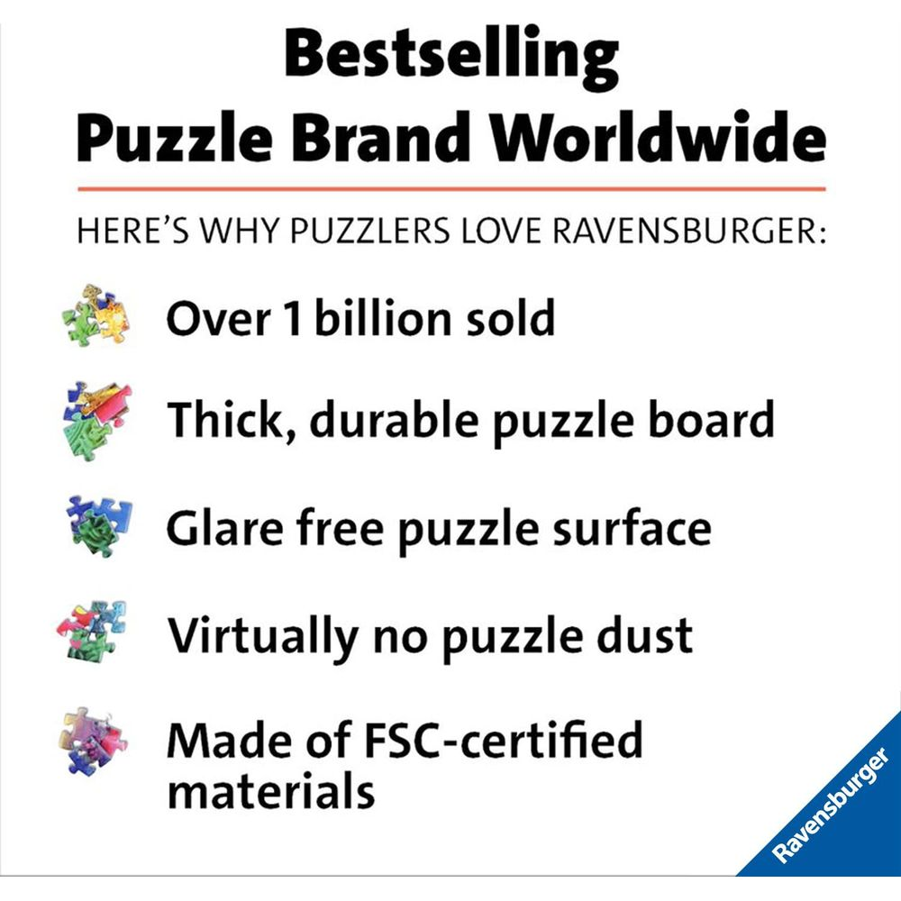 Ravensburger: Bestseller-Puzzles. 1 Mrd. verkauft, dick, blendfrei, staubfrei, FSC-zertifiziert.