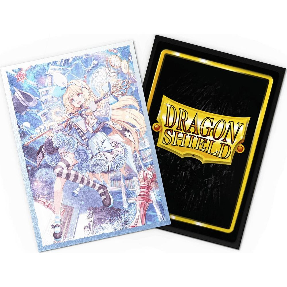 Protège-cartes: une avec une fille anime, l'autre avec logo Dragon Shield.