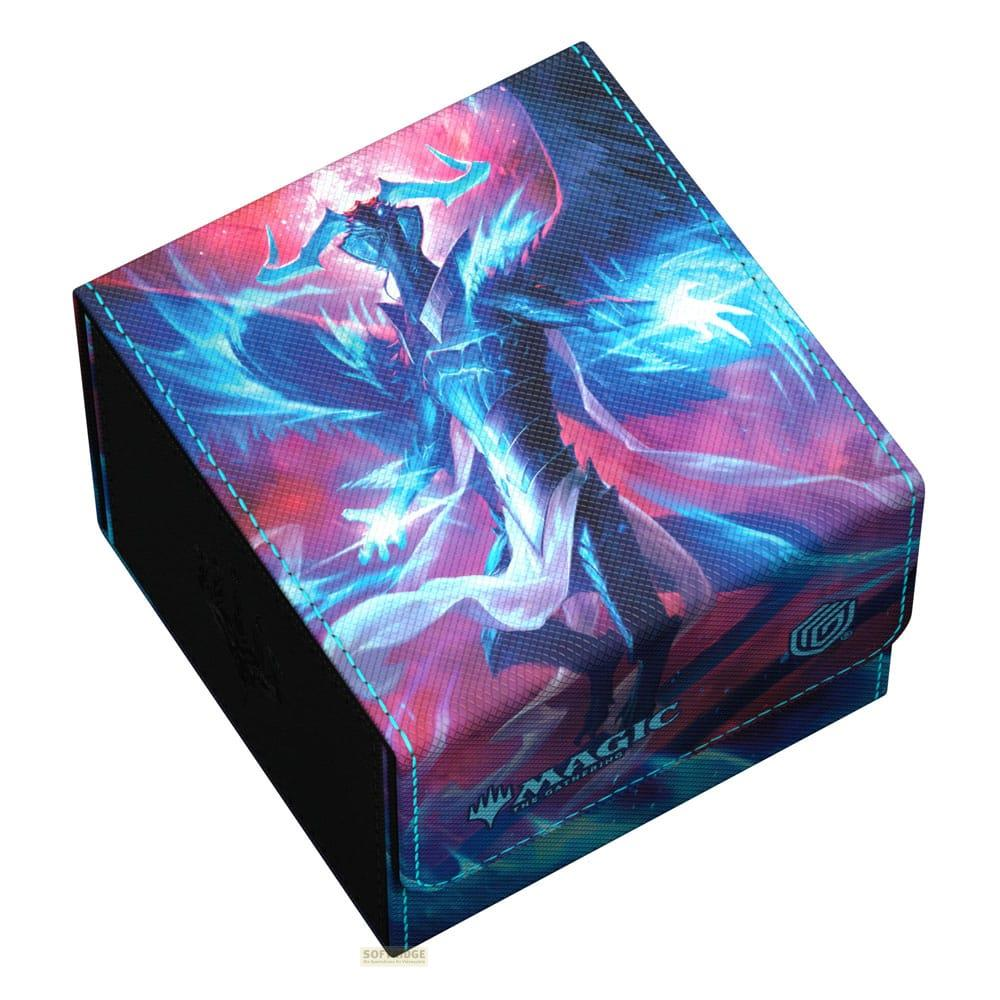Une boîte de deck dragon bleu et rouge avec le logo Magic the Gathering.