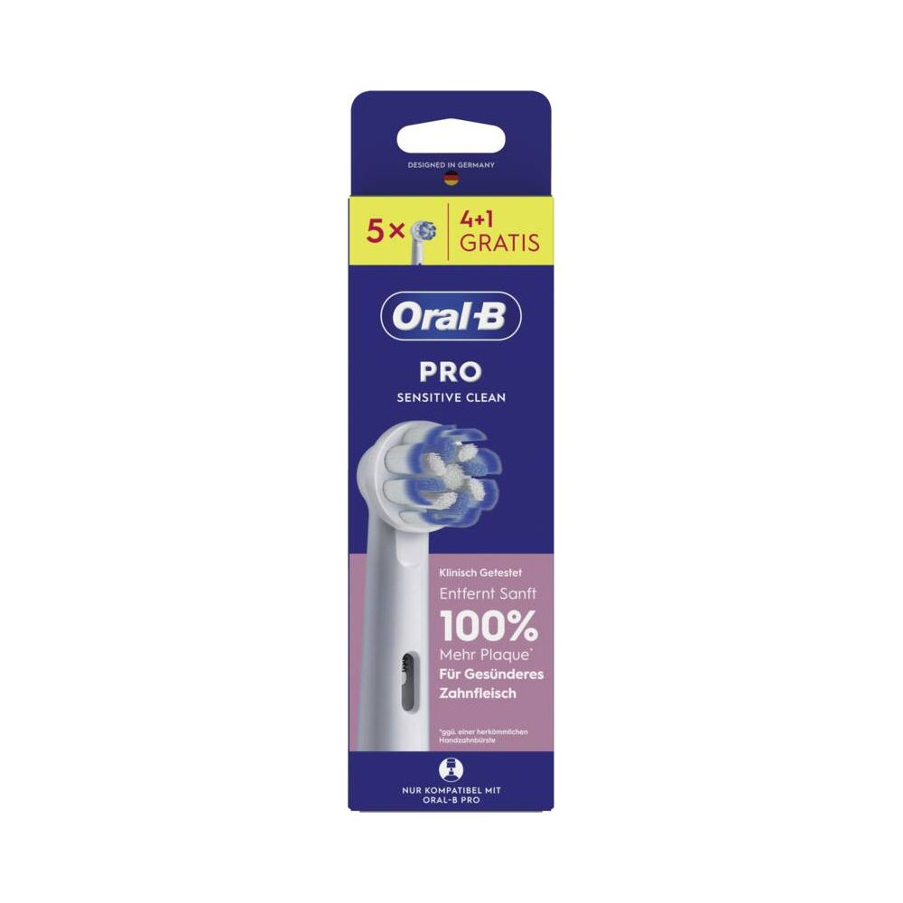 Oral-B Pro Sensitive Clean Aufsteckbürsten 5+1 Packung, für sanfte Reinigung.