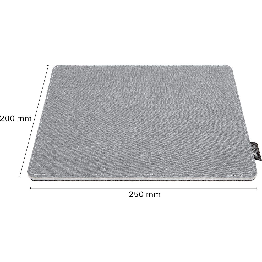 Surface grise de tapis de souris de 200 mm x 250 mm.