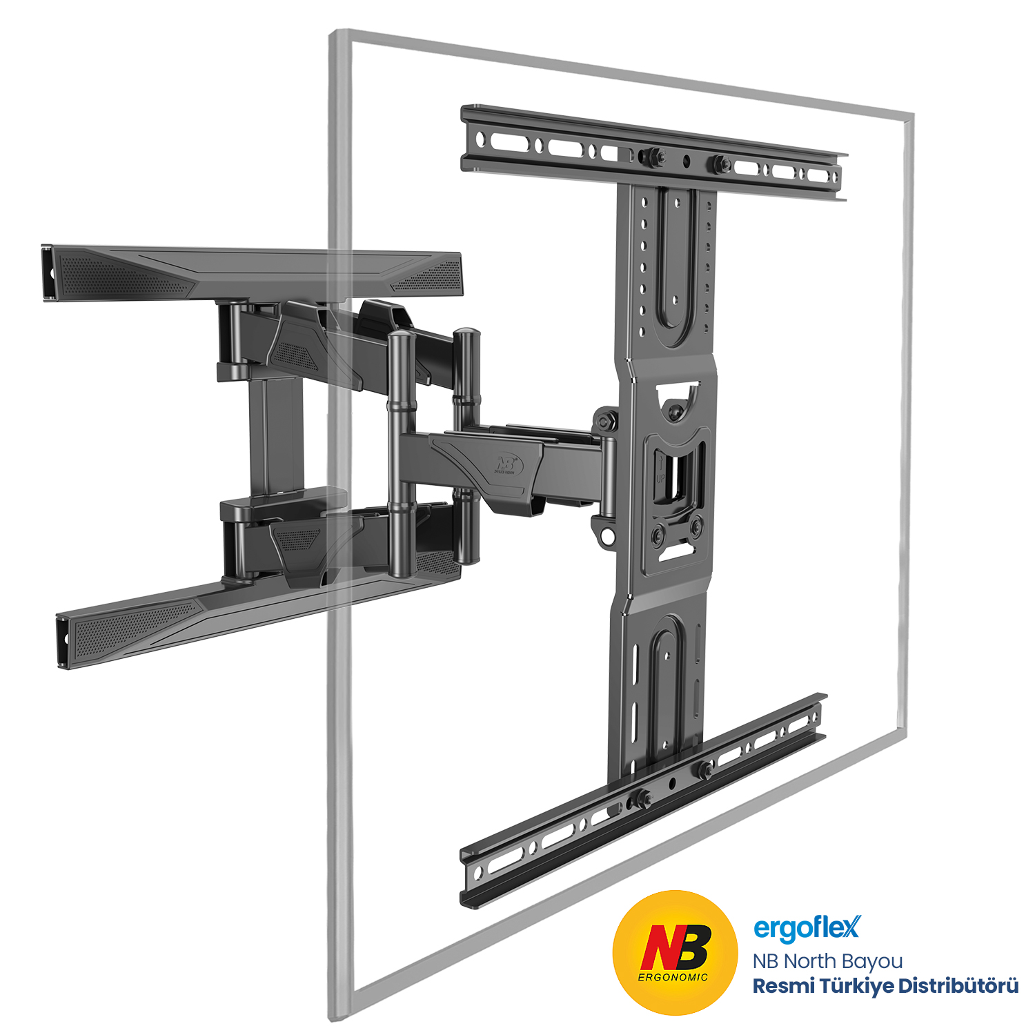 NB NORTH BAYOU P6 LCD LED 45"–75" Vesa Ultra İnce Tv Askı Aparatı Hareketli TV Askı Aparatı