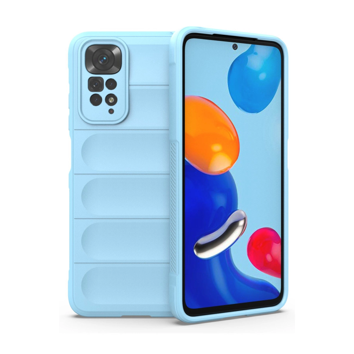 EVIMDEYOKYOK Xiaomi Redmi Note 11 Uyumlu Optimum Silikon Telefon Kılıfı Mavi