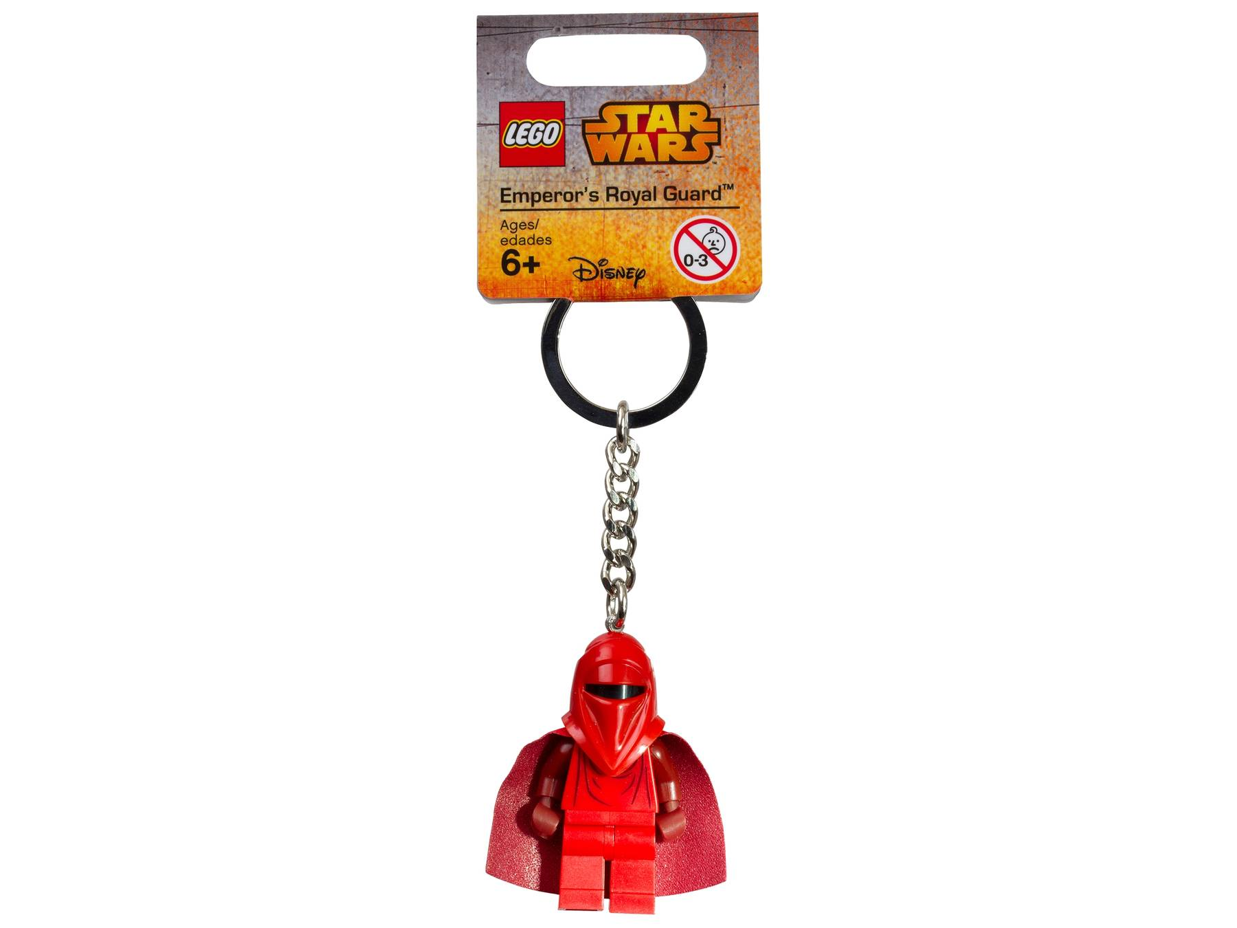 Un portachiavi Lego Star Wars rosso con la Guardia Reale dell'Imperatore.