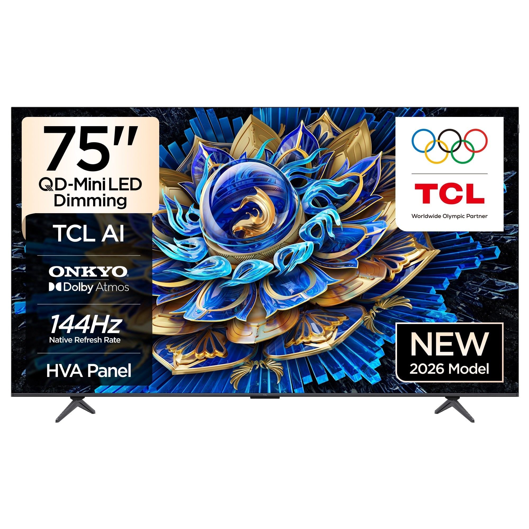 75" TCL QD-Mini LED TV, Dolby Atmos, 144Hz ve HVA Panel.