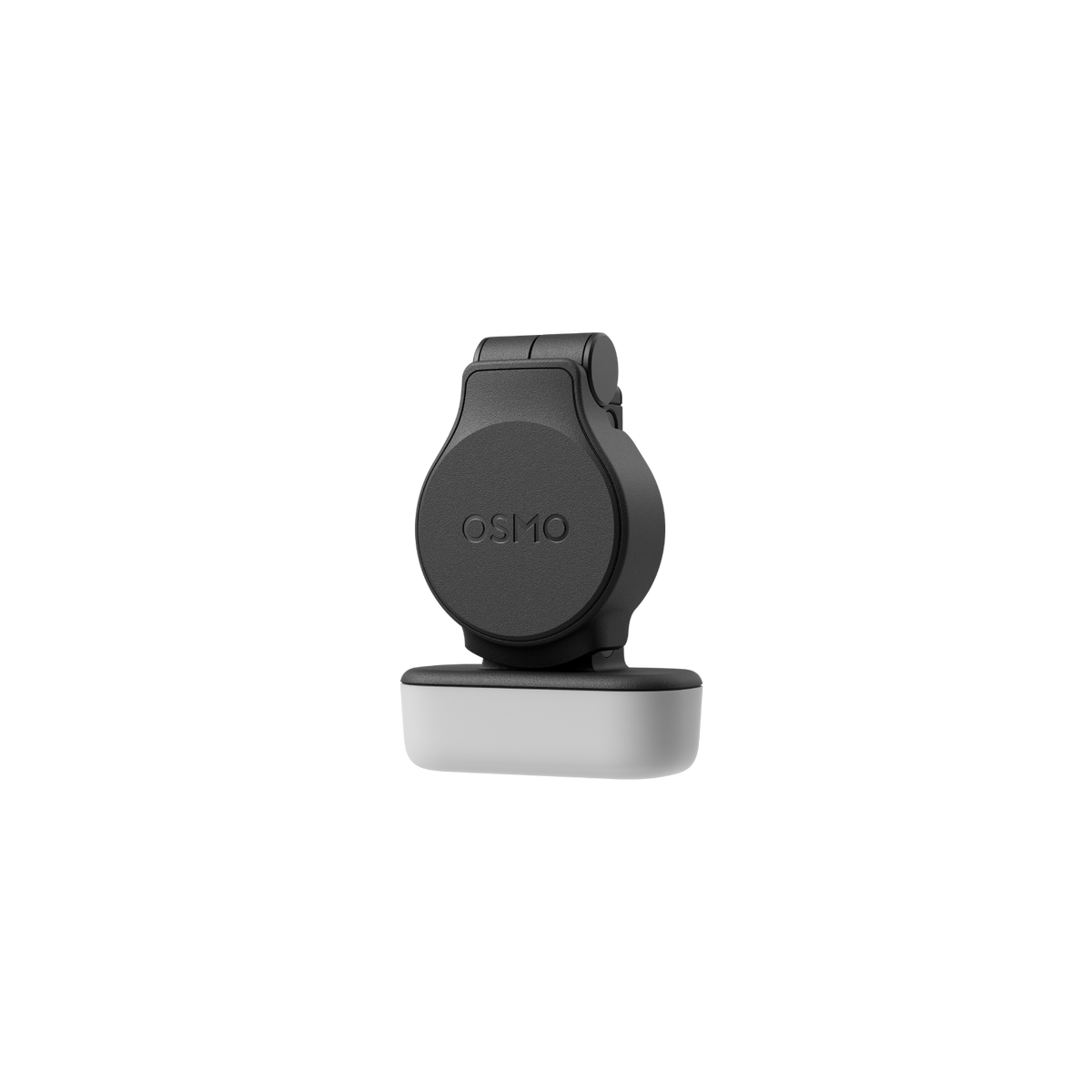 Un cardán negro con logo "OSMO" y base blanca.