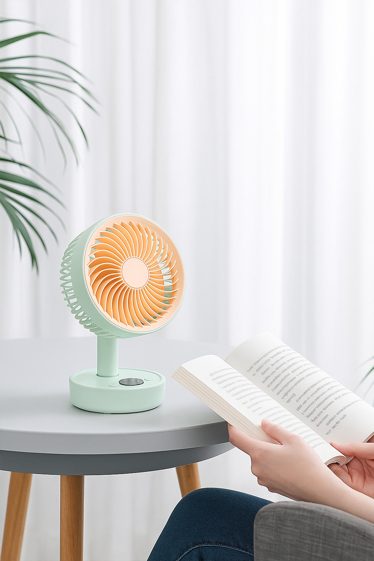 FRESSI JAF17 Taşınabilir USB Fan Masaüstü Vantilatör Yeşil