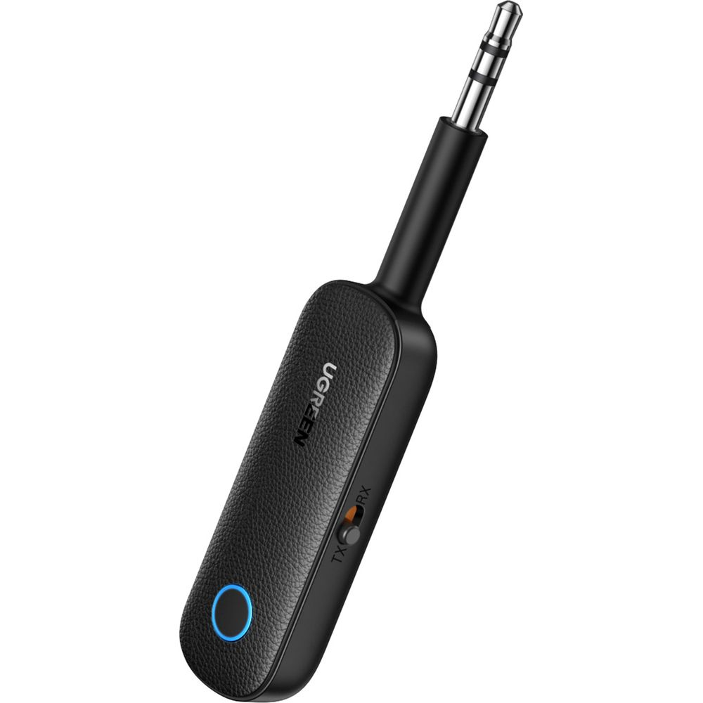 3,5 mm fişli siyah UGREEN Bluetooth ses alıcısı.