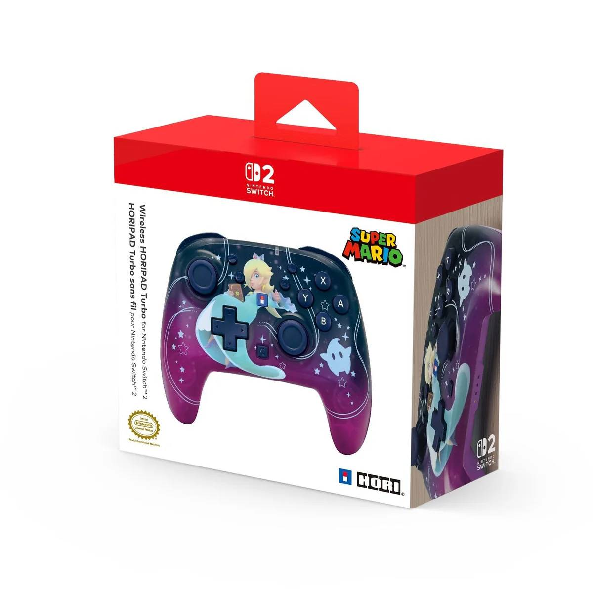 Opakowanie kontrolera Nintendo Switch z Rosalina i logo Super Mario.