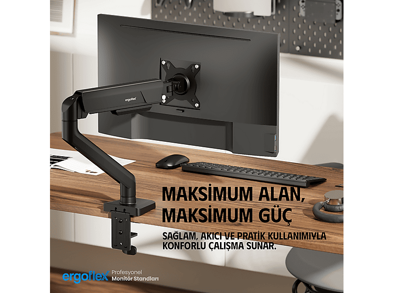 ERGOFLEX Ergoflex X10 Siyah 22-40inch Amortisörlü 12 kg Monitör
