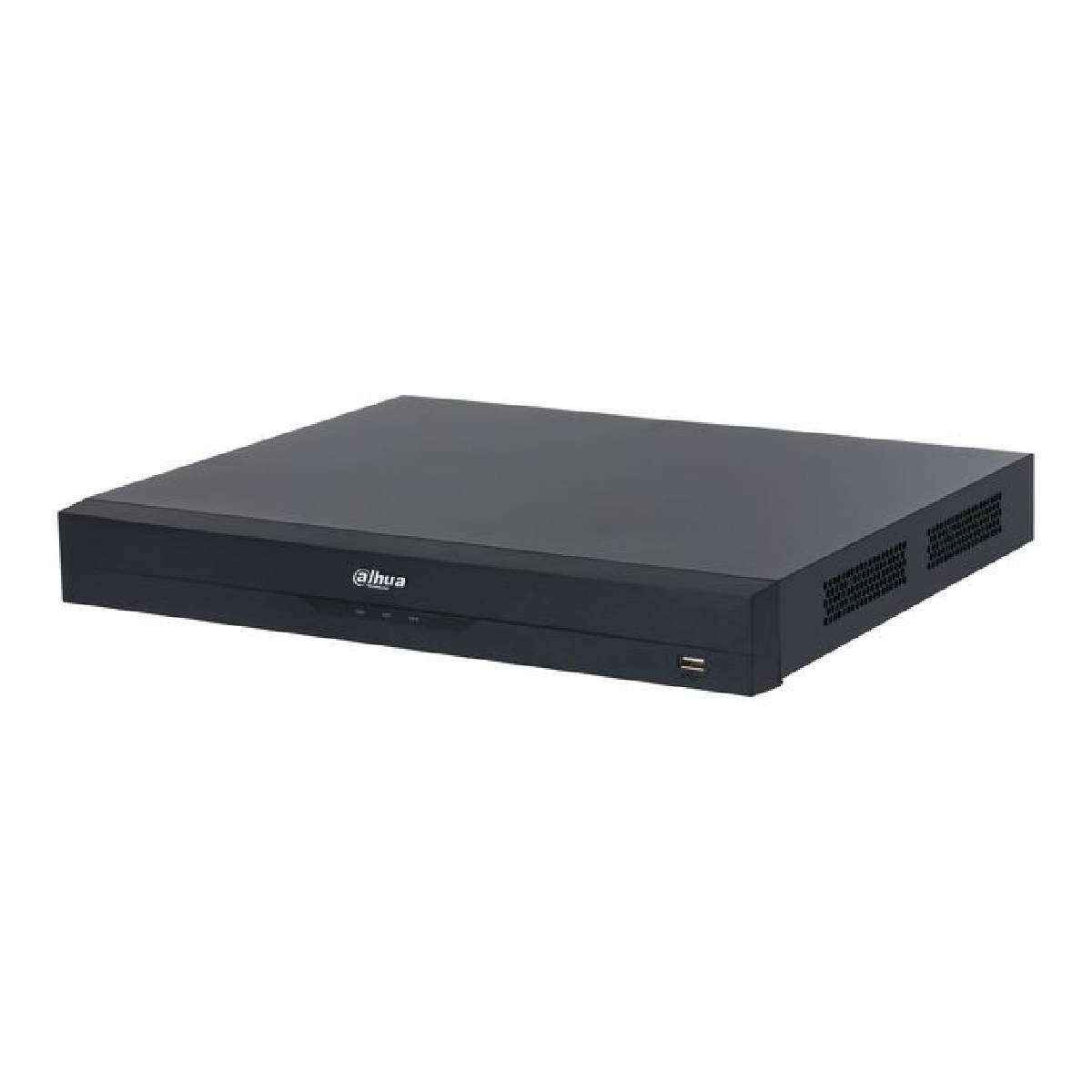 Unità DVR nera con logo Dahua sul davanti. Porta USB visibile.