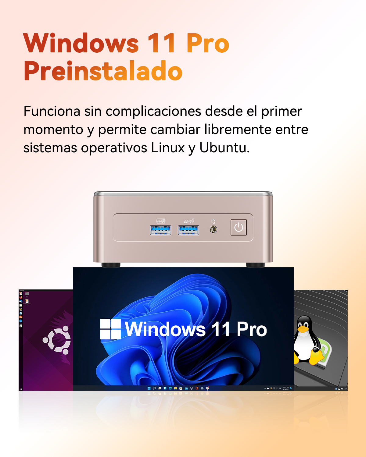 Mini PC | GEEKOM A5, AMD Ryzen™ 5 7430U, 16 GB RAM, 512 GB SSD