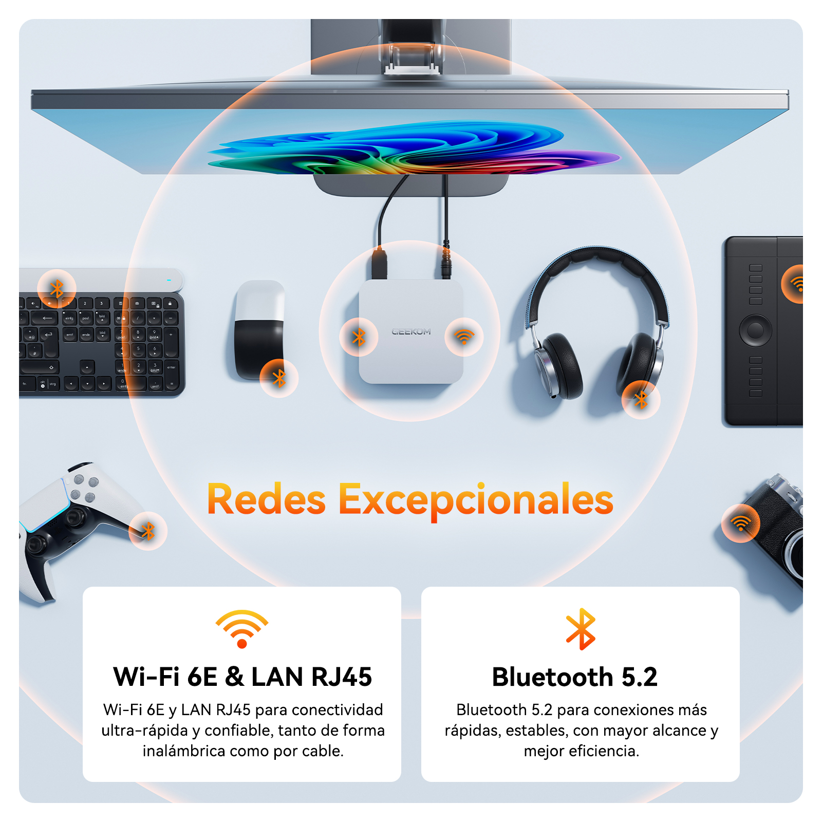 Mini PC | GEEKOM A6, AMD Ryzen 7 6800, 16 GB RAM, 1 TB SSD, Radeon
