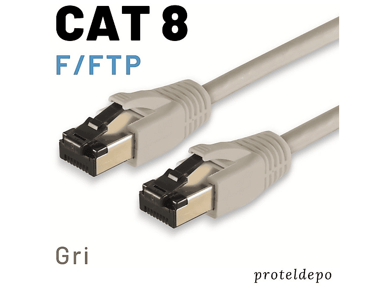 IRENIS 3 Metre CAT8 Kablo F/FTP LSZH Ethernet Network Lan Ağ Kablosu