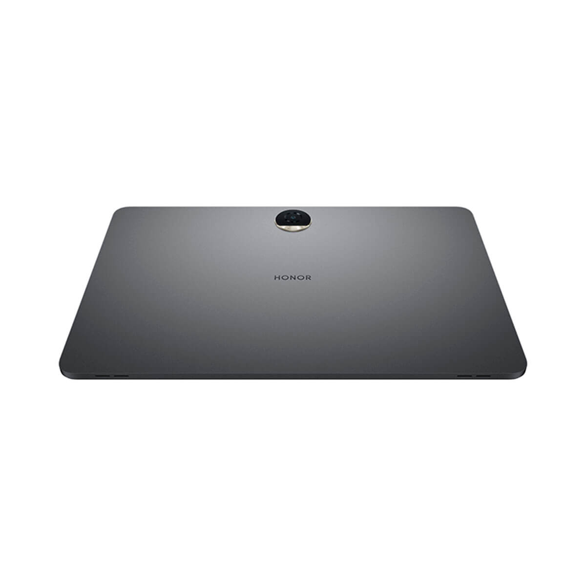 Rückseite eines grauen Tablets mit HONOR-Logo und Kameralinse.