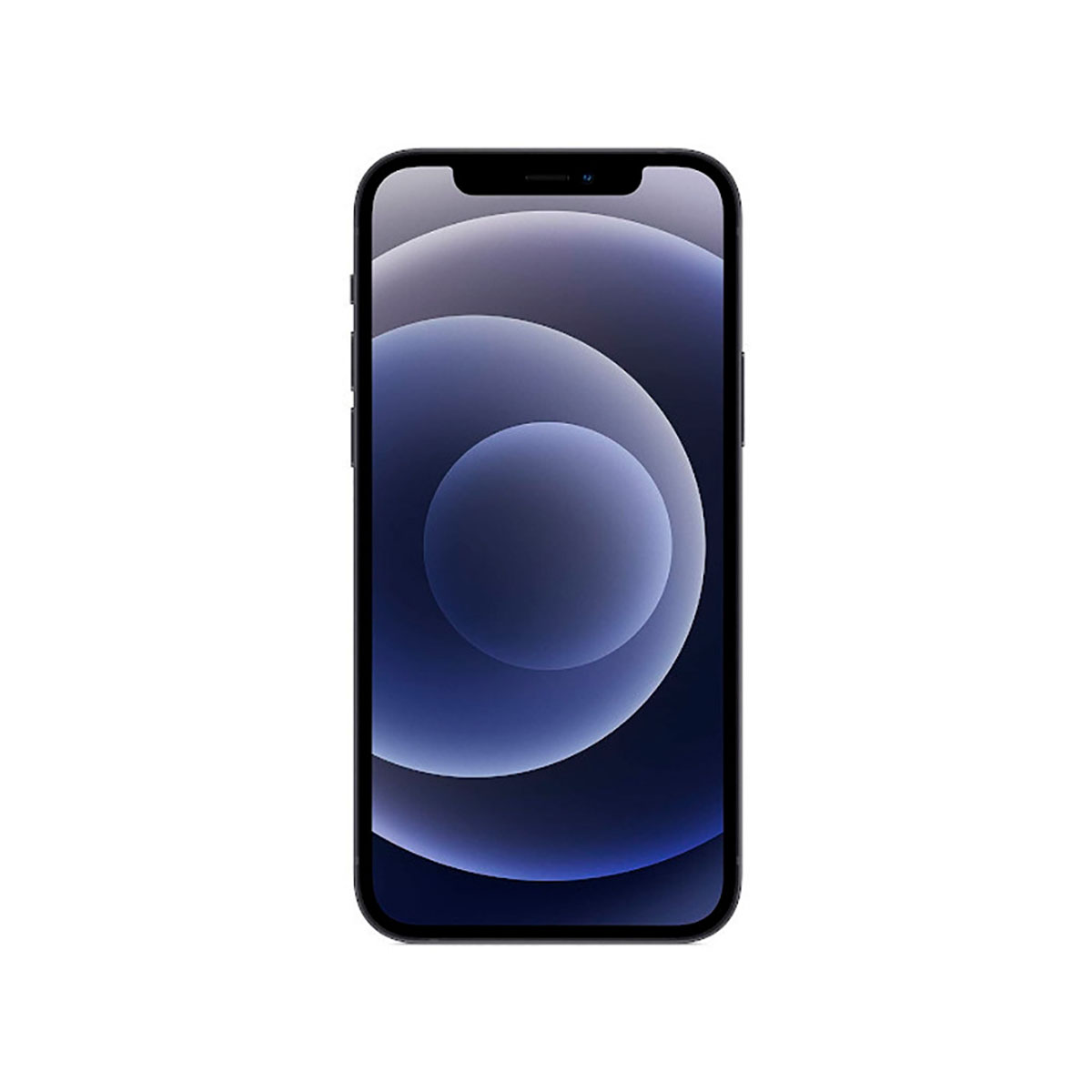 Czarny smartfon z ciemną, abstrakcyjną tapetą.