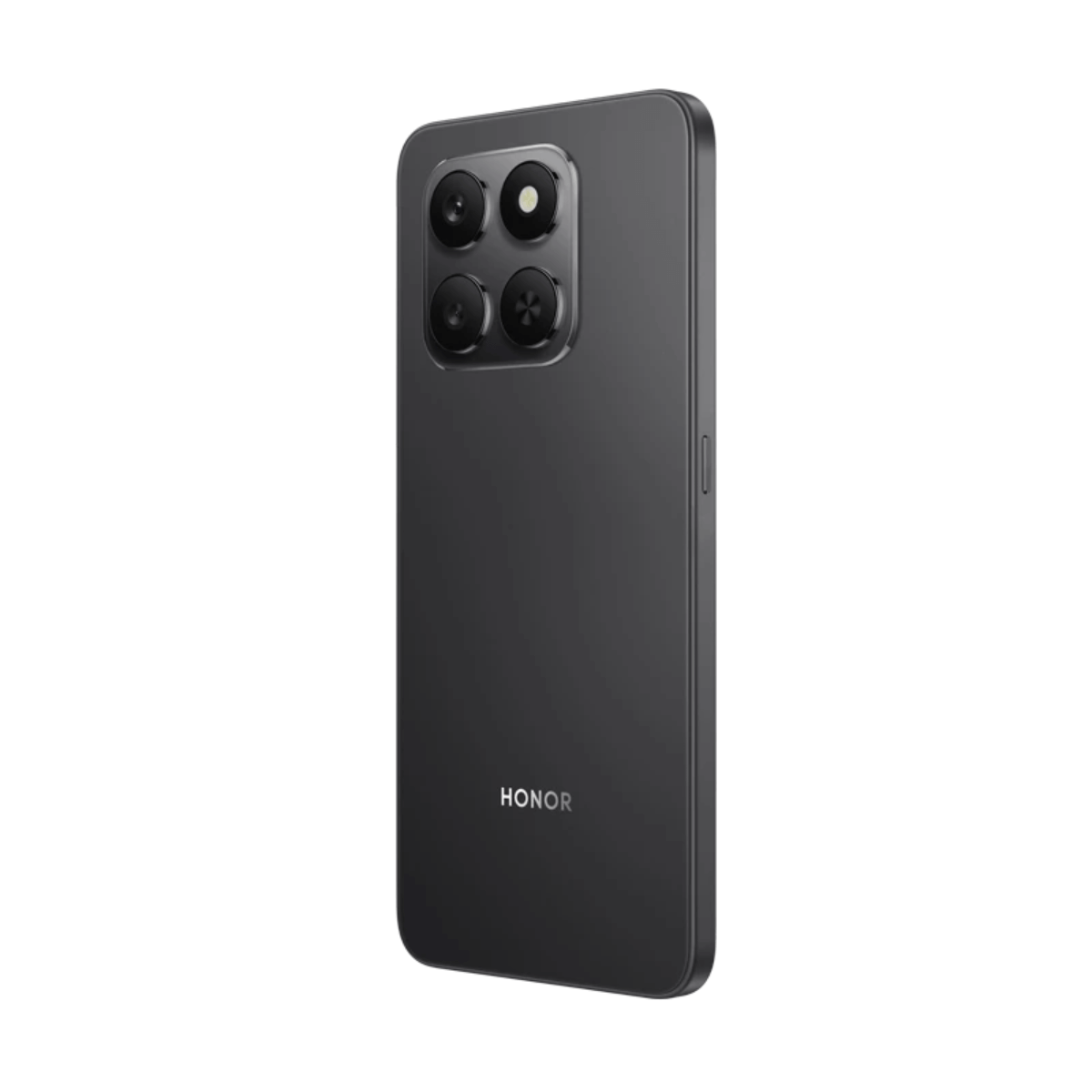 Rückseite eines grauen Honor-Smartphones mit vier Kameras in einem quadratischen Modul.
