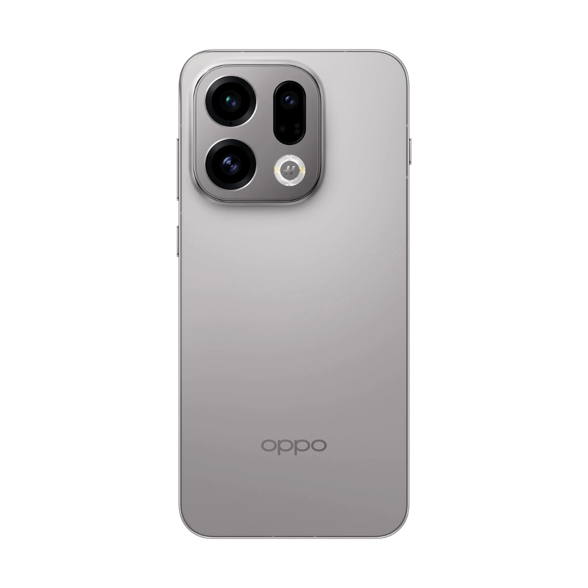Srebrny tył smartfona z logo OPPO i czterema aparatami.