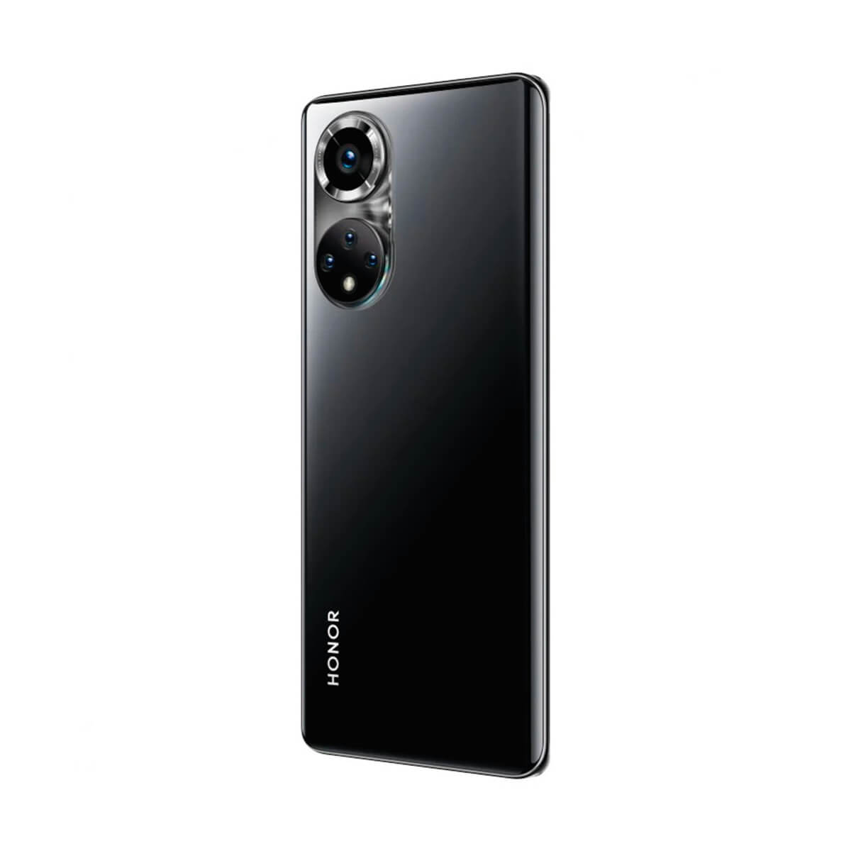 Rückseite eines schwarzen Honor Smartphones mit Kamera und Logo.
