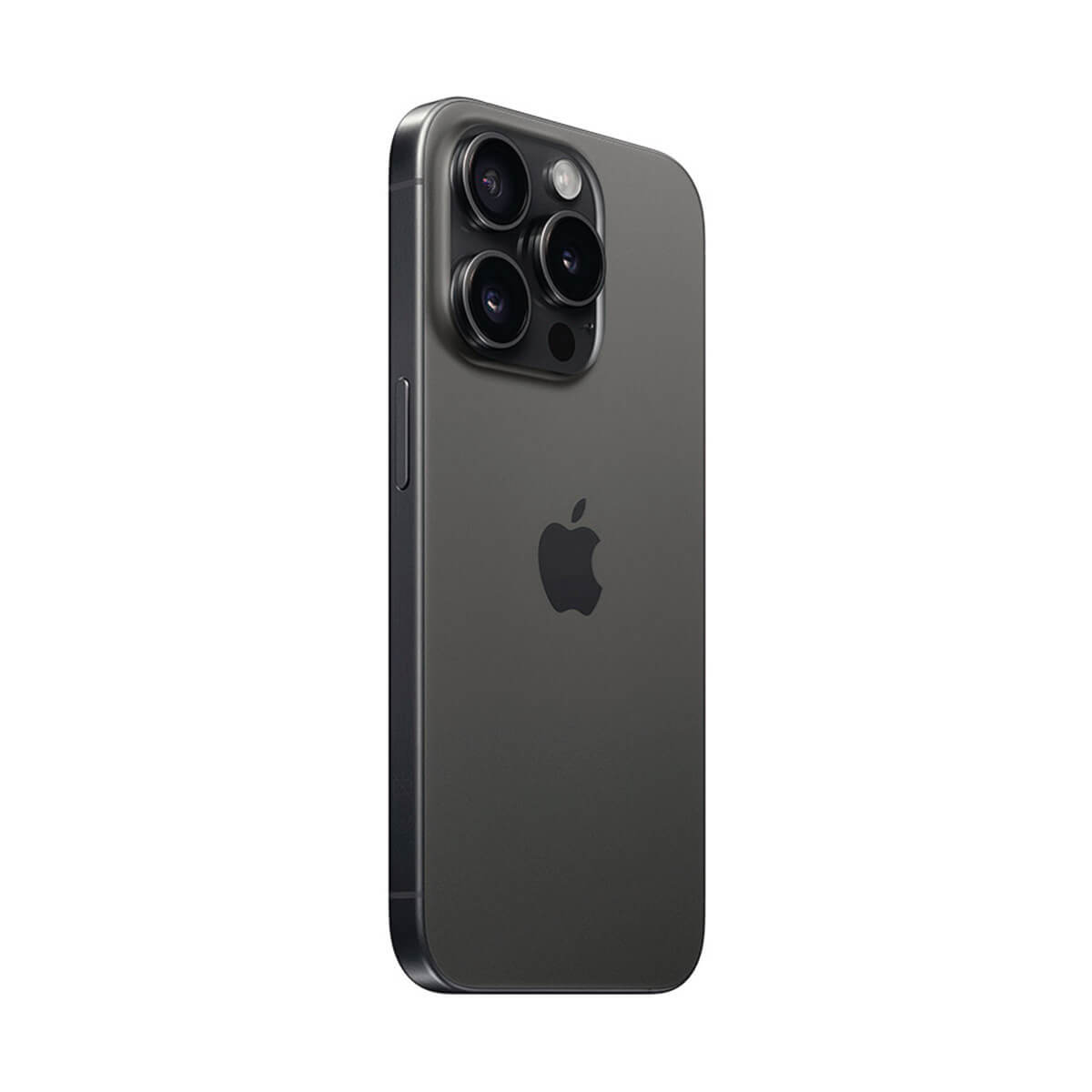 Ciemnoszare iPhone z trzema aparatami i logo Apple z tyłu.