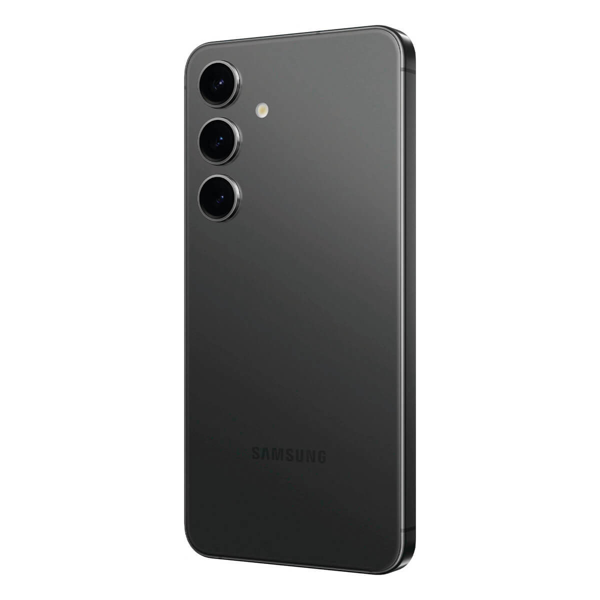 Czarny smartfon Samsung z trzema aparatami z tyłu.