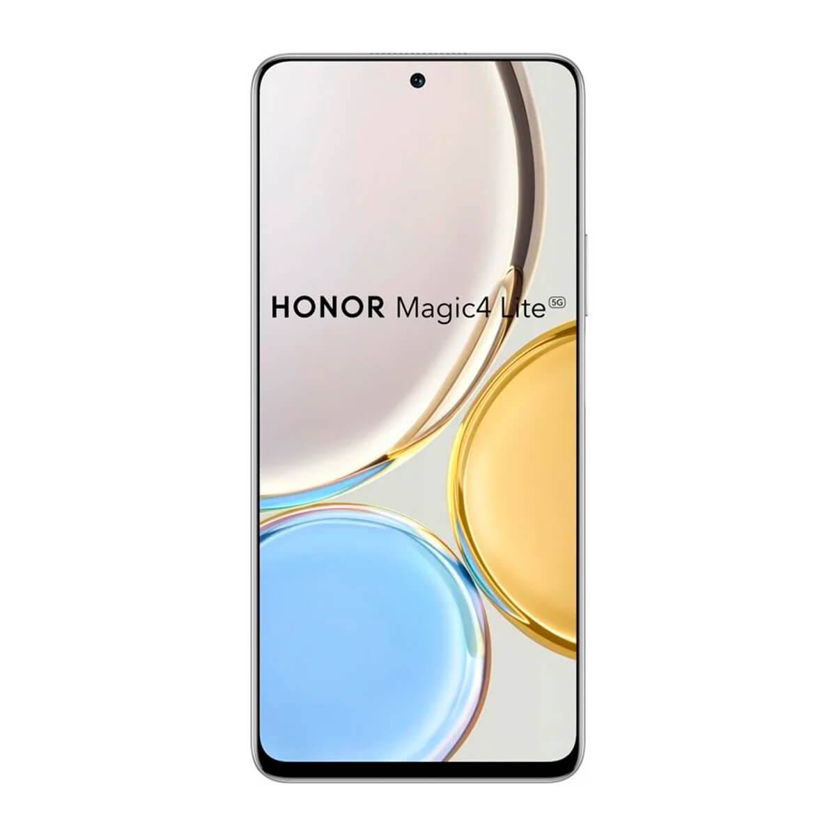 Smartfon Honor Magic4 Lite 5G z jasnym, abstrakcyjnym tłem.