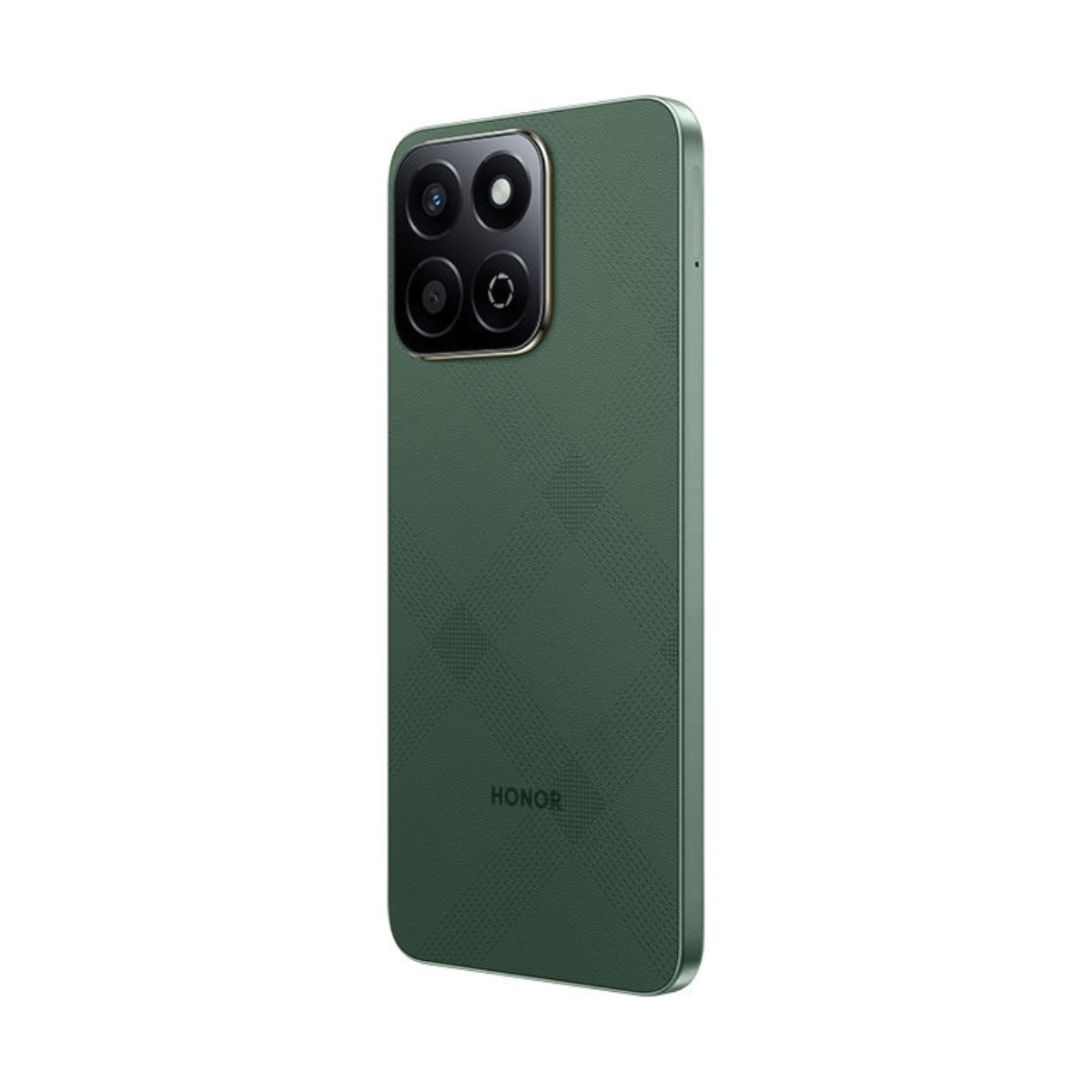 Ein grünes Honor-Smartphone mit texturierter Rückseite und Quad-Kamerasystem.