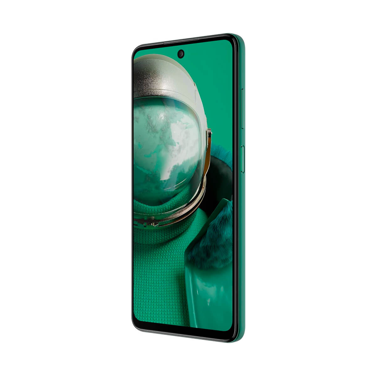 Ein Smartphone mit einem Astronautenbild auf dem Bildschirm.