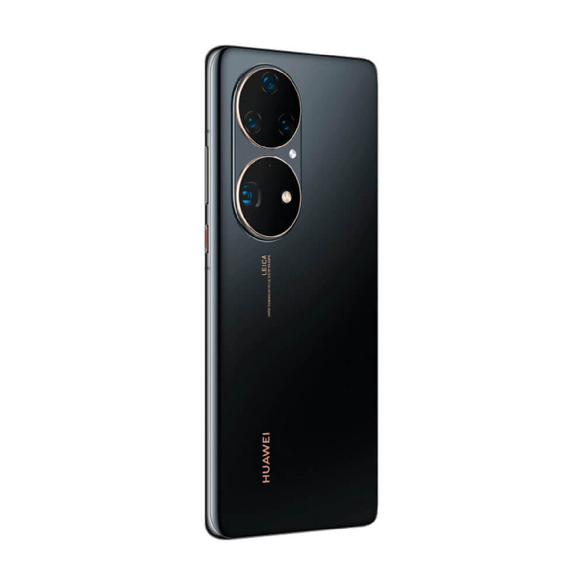 Rückseite eines schwarzen Huawei-Smartphones mit einem Leica-Kamerasystem mit zwei runden Modulen.