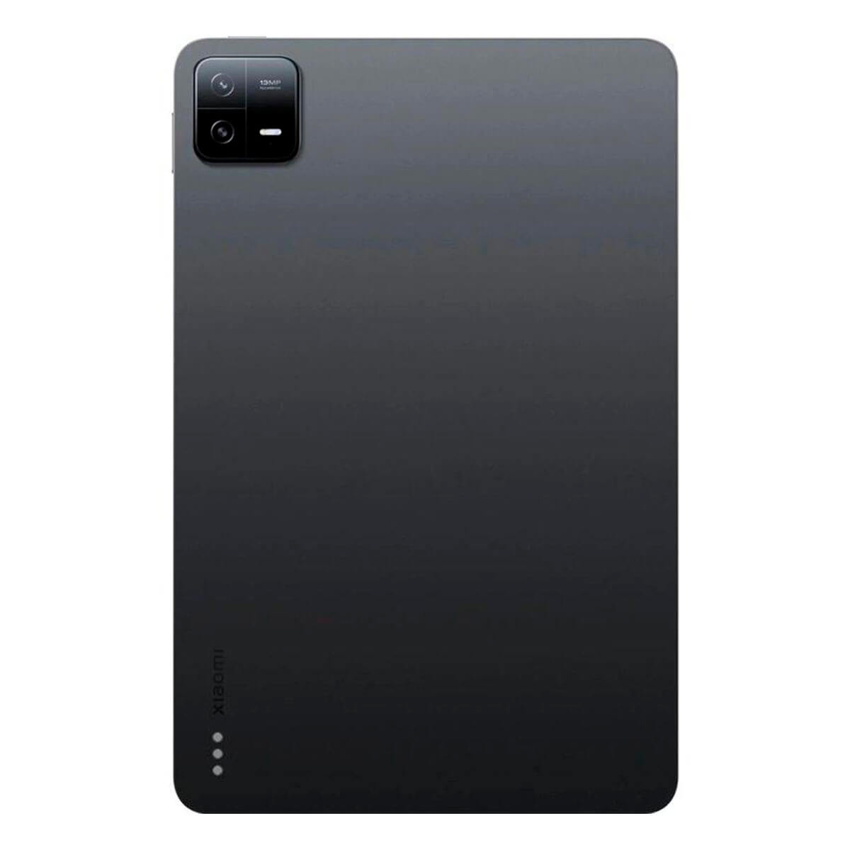 Dunkelgraues Tablet mit Kamera-Modul und Xiaomi-Logo.