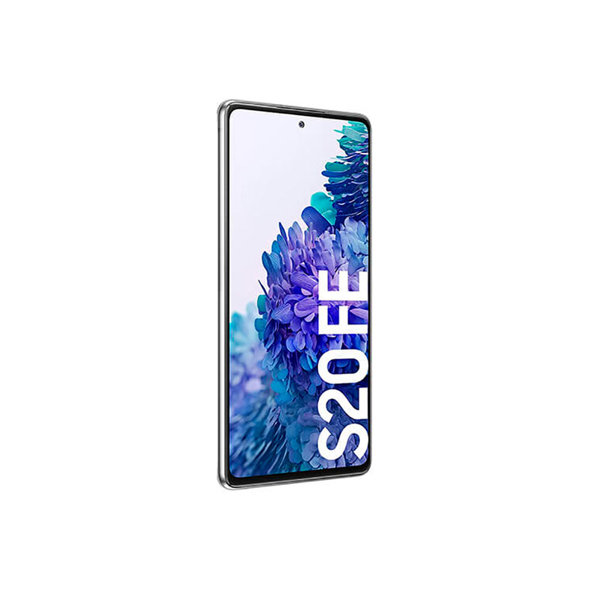 Ein Smartphone mit dem Schriftzug S20 FE auf dem Bildschirm.